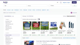 
                            8. Sign | Kijiji: Free Classifieds in Ontario. Find a job, buy a car, find a ...