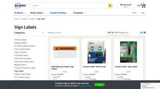 
                            4. Sign Labels | Avery.com