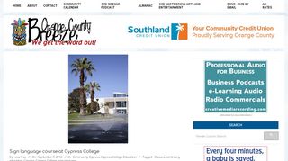 
                            8. Sign language course at Cypress College | Orange County Breeze