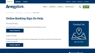 
                            8. Sign On Help | Online Banking | Amegy Bank of …