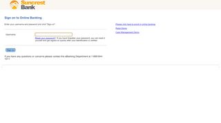 
                            11. Sign on to Online Banking - Suncrest Bank