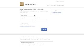 
                            1. Sign On to View Your Accounts | The Private Bank - …