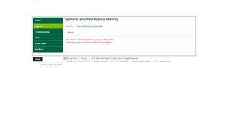 
                            3. Sign-On to your Arbor Financial eBanking