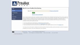 
                            3. Sign-On to your PyraMax Online Banking