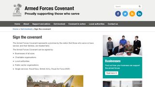 
                            3. Sign the covenant - Armed Forces Covenant