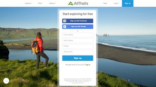 
                            6. Sign up | AllTrails