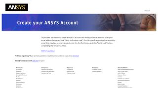 
                            2. Sign Up - ANSYS Account