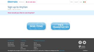 
                            1. Sign up | AnyVan – The Delivery Auction Site