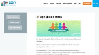 
                            7. Sign up as a Buddy | ESN Groningen