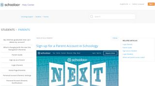 
                            1. Sign Up as a Parent – Schoology Support