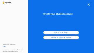 
                            2. Sign up as a student - Edpuzzle