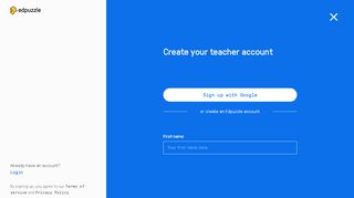 
                            4. Sign up as a teacher - Edpuzzle