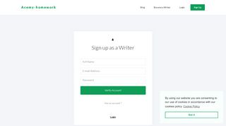 
                            6. Sign up as a Writer - acemy-homework.com