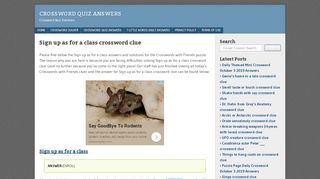 
                            9. Sign up as for a class crossword clue - Crossword Quiz Answers