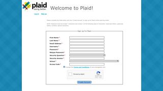 
                            1. Sign up - BeingPlaid.com