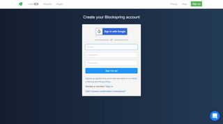 
                            1. Sign Up – Blockspring