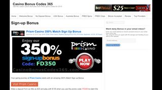 
                            5. Sign-up Bonus | Casino Bonus Codes 365