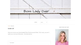 
                            1. Sign Up - Boss Lady Over