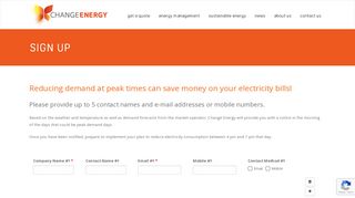 
                            9. Sign Up - Change Energy - Electricity and Solar …