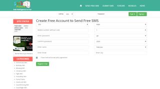 
                            11. Sign up - create new account on SMS Punch