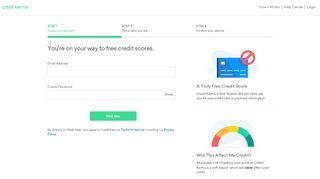 
                            1. Sign Up - Credit Karma