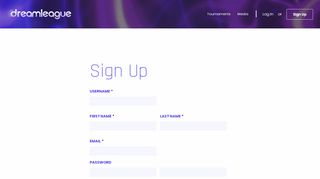 
                            2. Sign Up - Dreamleague