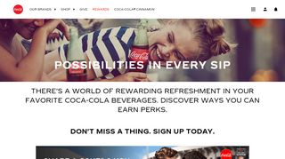 
                            8. Sign Up & Earn Rewards Drinking Coke Beverages | Coca-Cola®
