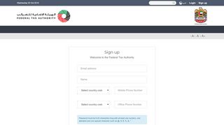 
                            2. Sign up - Federal Tax Authority