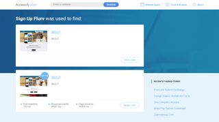 
                            3. Sign Up Flurv at top.accessify.com