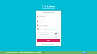 
                            11. Sign up for a free account - InfinityFree