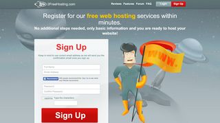 
                            9. Sign Up for a Free Hosting Account