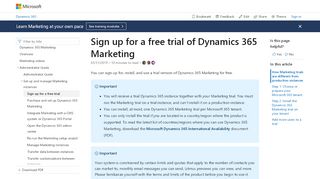 
                            4. Sign up for a free trial of Dynamics ... - docs.microsoft.com