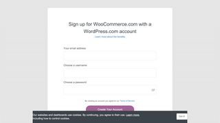 
                            4. sign up for a free WooCommerce account