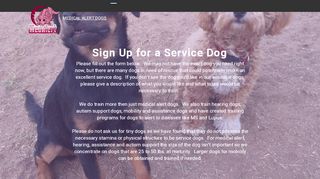 
                            3. Sign Up For a Service Dog - medicalalertdog.org