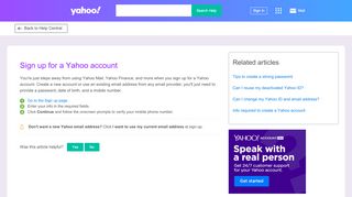 
                            1. Sign up for a Yahoo account | Yahoo Help - …