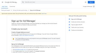 
                            9. Sign up for Ad Manager - Google Ad Manager Help