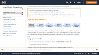 
                            2. Sign Up for Amazon S3 - Amazon Simple Storage Service