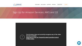 
                            5. Sign Up for Amazon Services: AWS and S3 - S-Drive