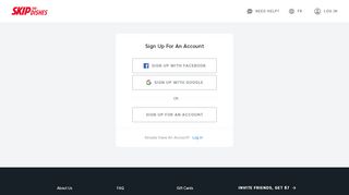 
                            4. Sign Up For An Account - SkipTheDishes