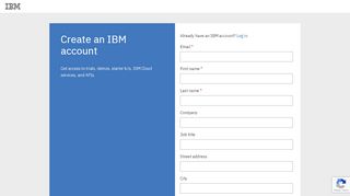 
                            8. Sign up for an IBM account