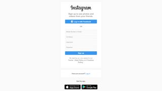 
                            2. sign up for an Instagram account