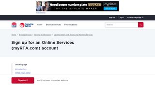 
                            5. Sign up for an Online Services (myRTA.com) …