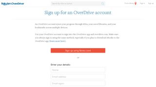 
                            5. Sign up for an OverDrive account · OverDrive (Rakuten ...