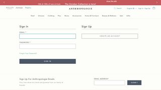 
                            5. Sign Up For Anthropologie Emails