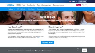 
                            9. Sign up for auto top up and get roaming - mobile.lebara.com