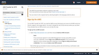 
                            6. Sign Up for AWS - AWS Transfer for SFTP