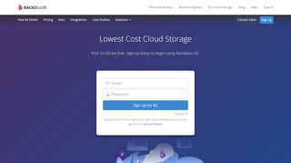 
                            2. Sign Up for B2 Cloud Storage - Backblaze