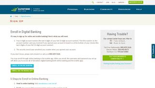 
                            7. Sign Up for Digital Banking - elevationscu.com