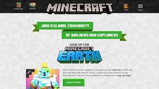 
                            5. SIGN UP FOR - earth.minecraft.net