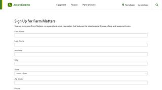 
                            8. Sign Up for Farm Matters | John Deere US